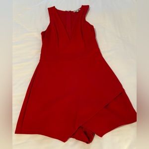Red skirt style romper
